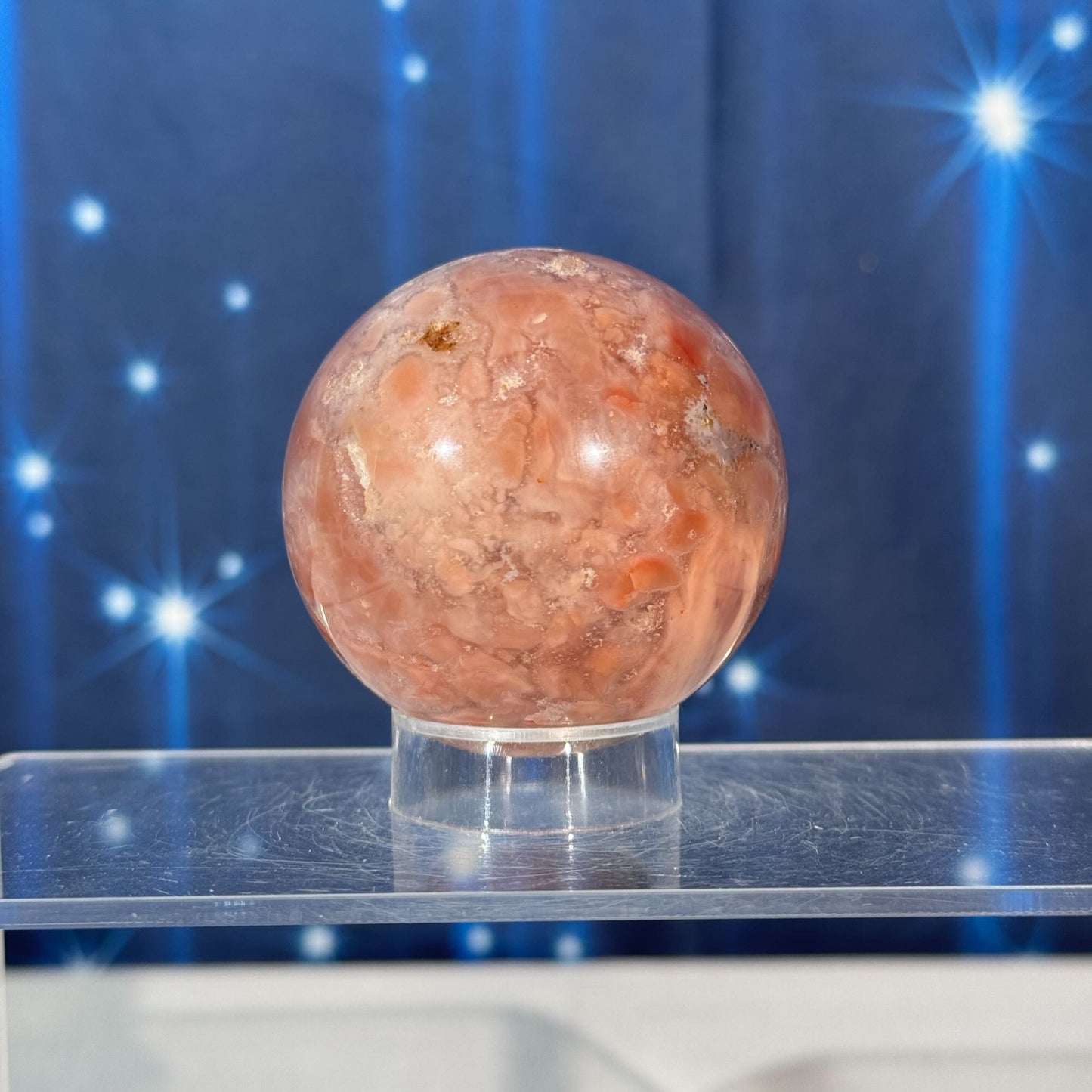 Pink Agate Sphere – "Cotton Candy Agate" • 0.244 kg
