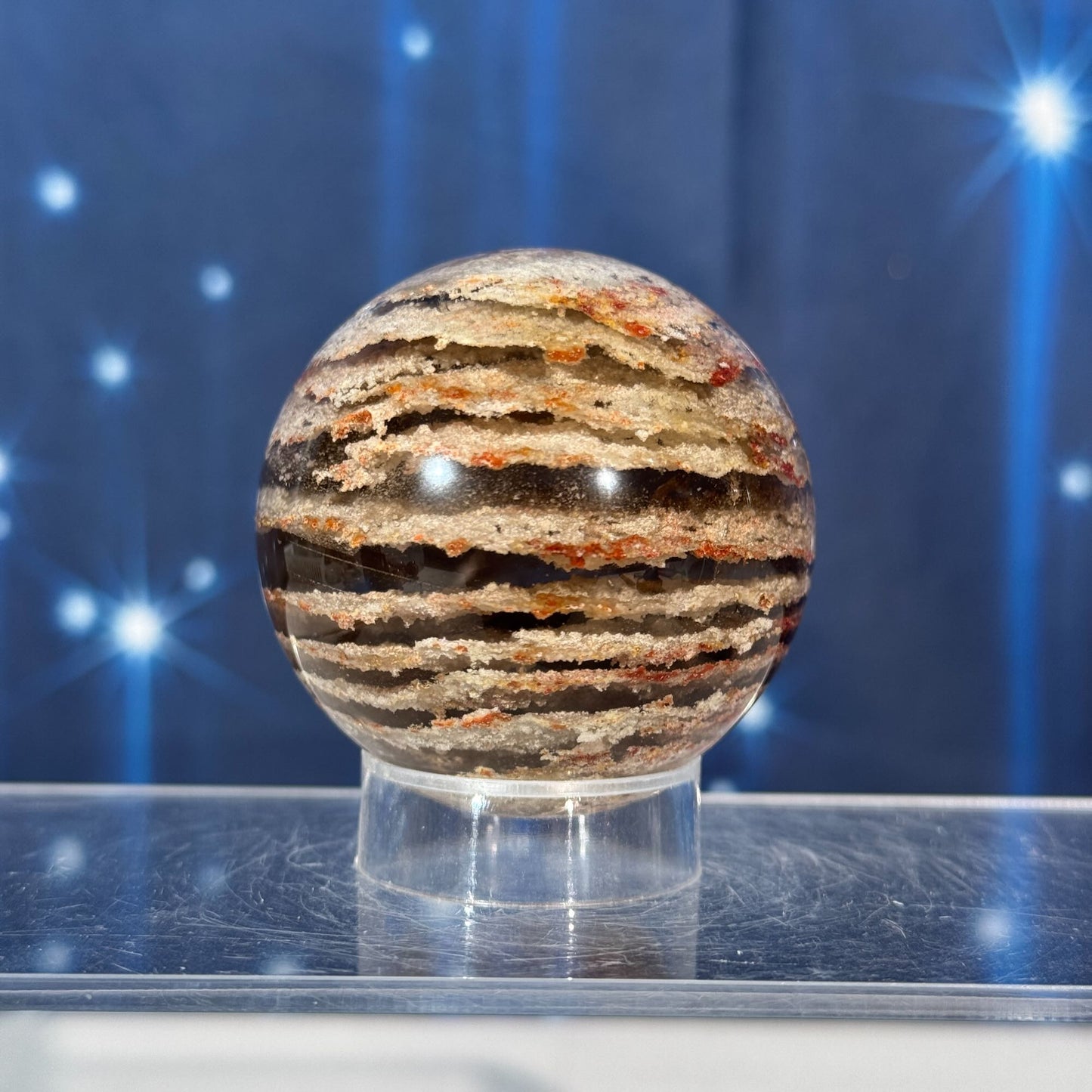 Thousand Layer Garden Quartz Sphere • 0.201 kg
