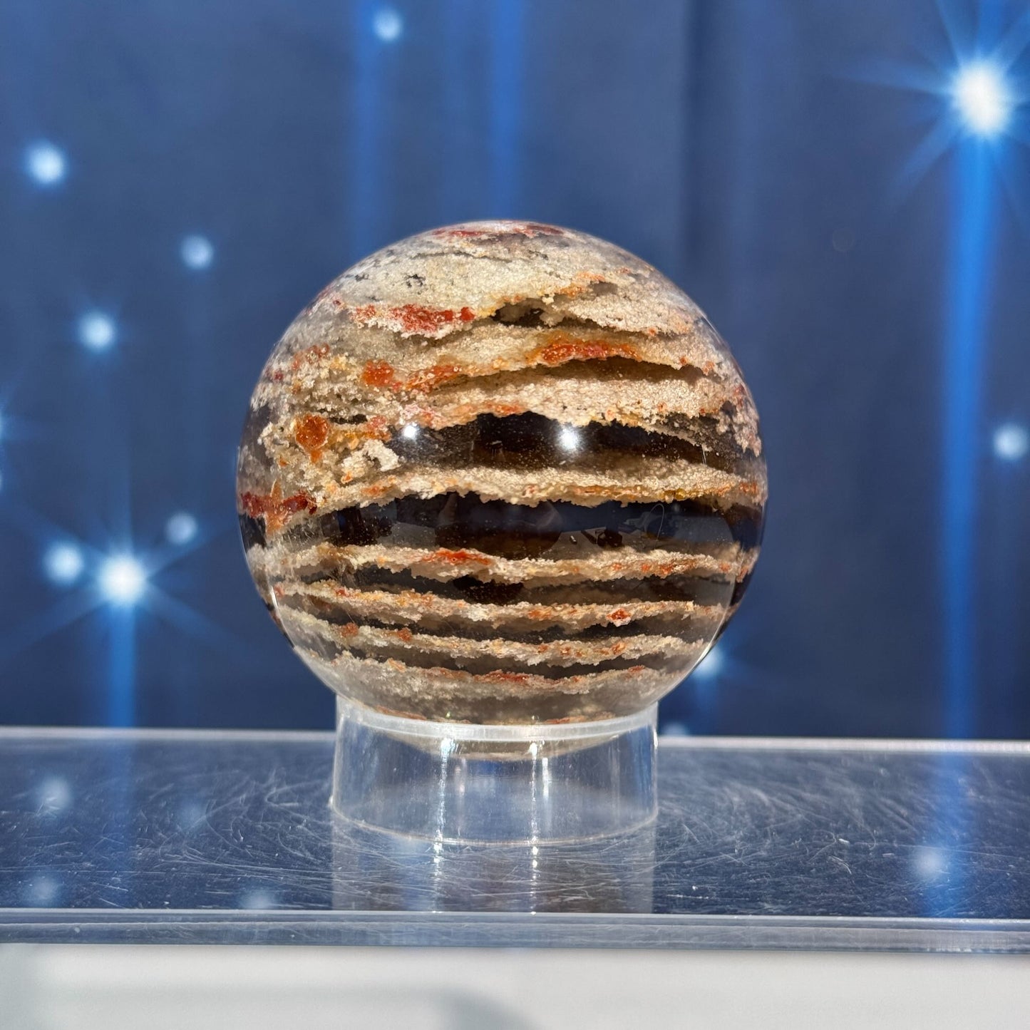 Thousand Layer Garden Quartz Sphere • 0.201 kg