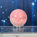 Rhodonite Sphere with Pyrite – 0.281 kg