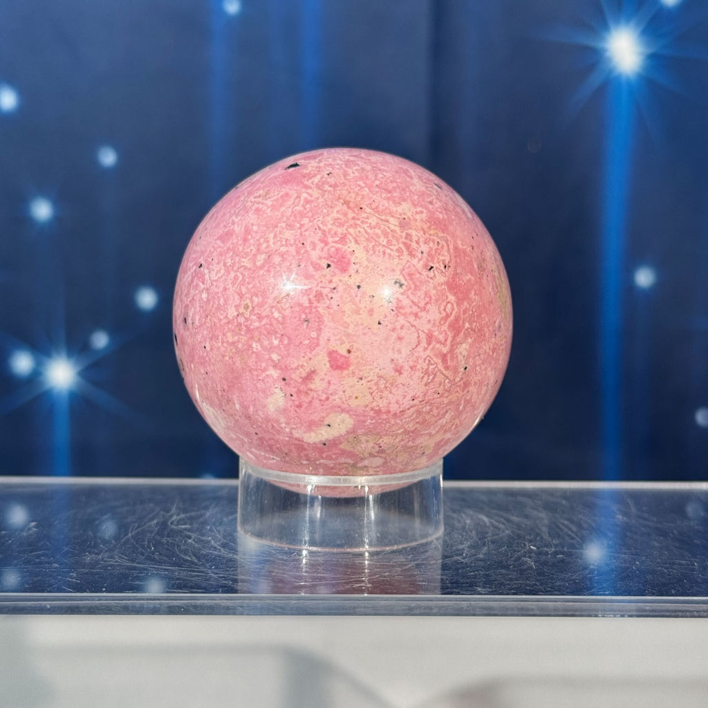 Rhodonite Sphere with Pyrite – 0.281 kg