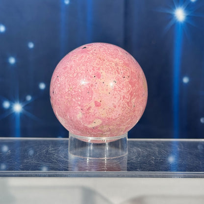 Rhodonite Sphere with Pyrite – 0.281 kg
