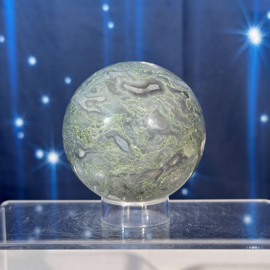 Moss Agate Sphere – 0.408 kg