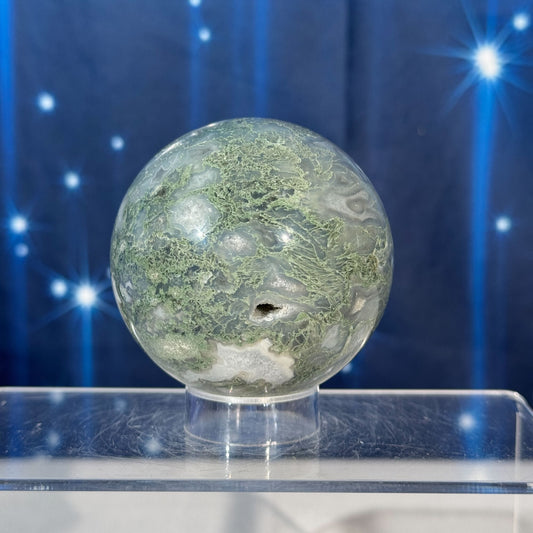 Moss Agate Sphere – 0.408 kg