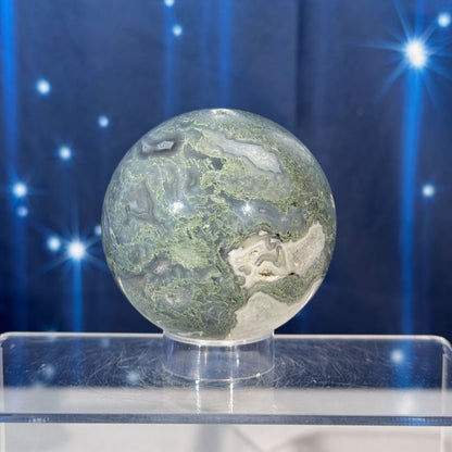Moss Agate Sphere – 0.408 kg