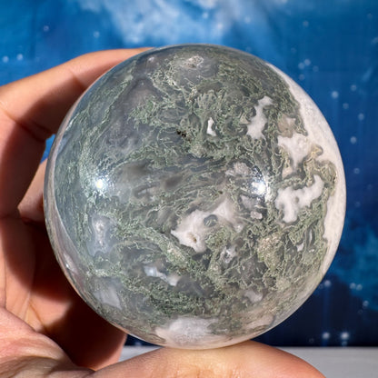 Moss Agate Sphere – 0.408 kg