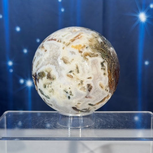 Moss Agate Sphere – 0.584 kg