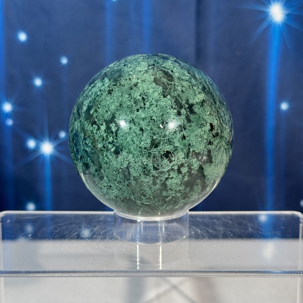Moss Agate Sphere – 0.451 kg