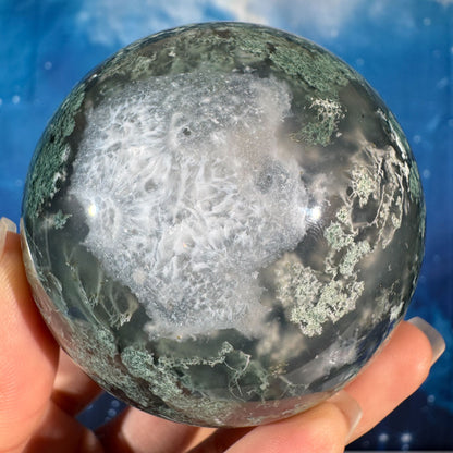 Moss Agate Sphere – 0.451 kg