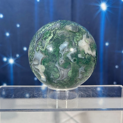 Moss Agate Sphere – 0.445 kg