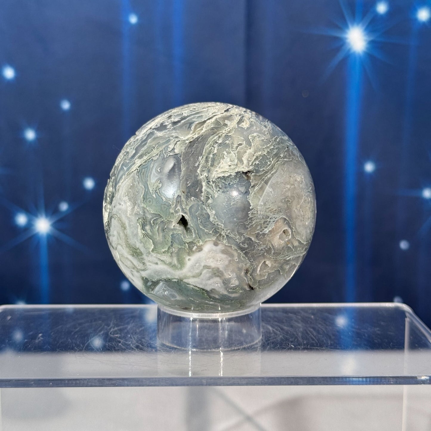 Moss Agate Sphere – 0.360 kg