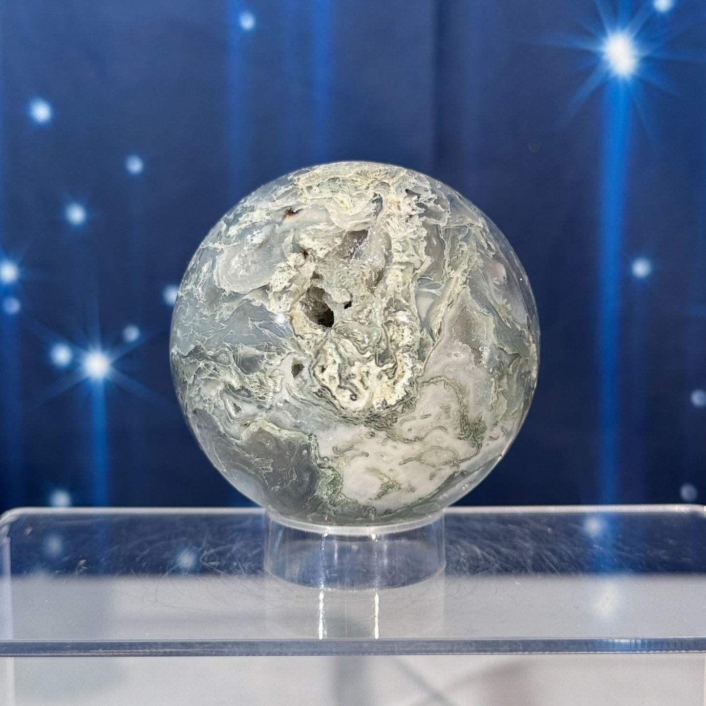Moss Agate Sphere – 0.360 kg