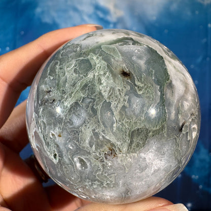 Moss Agate Sphere – 0.360 kg