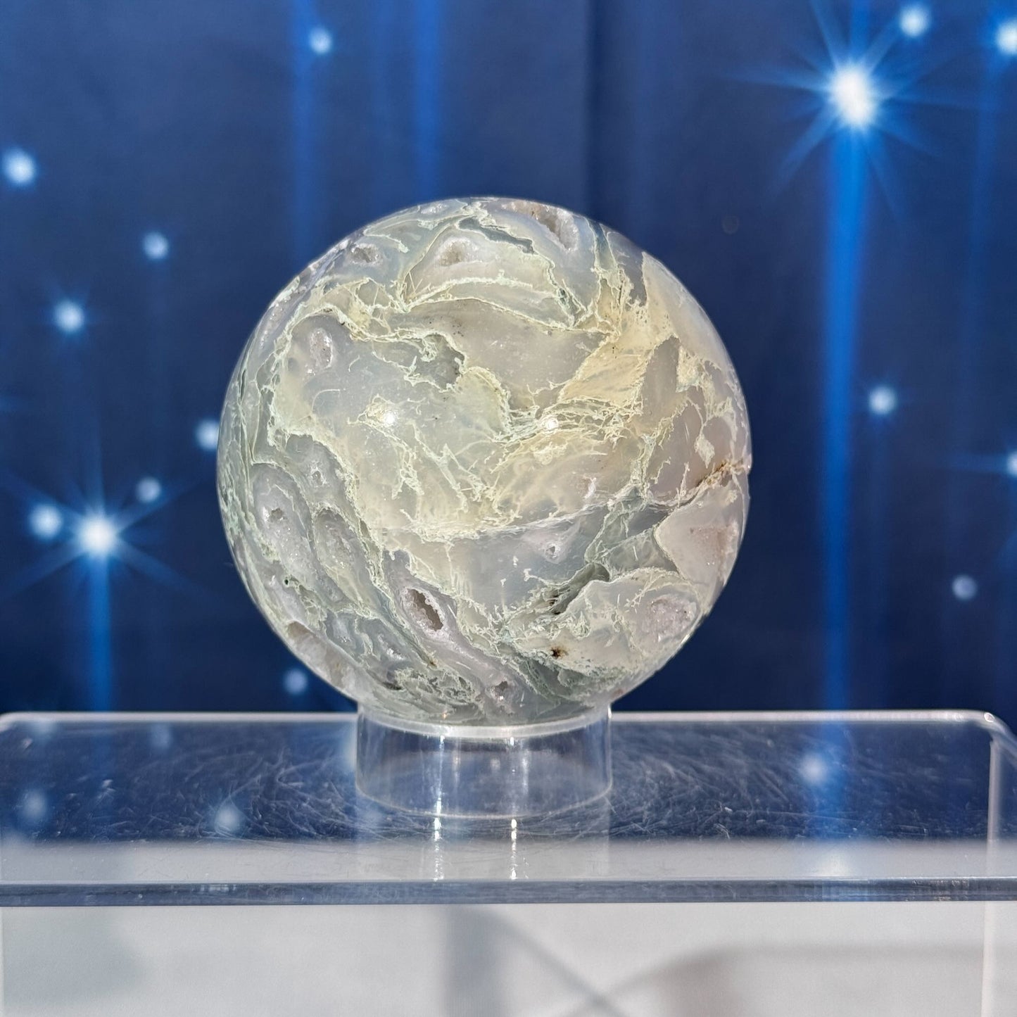 Moss Agate Sphere – 0.371 kg