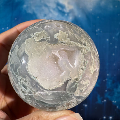 Moss Agate Sphere – 0.371 kg