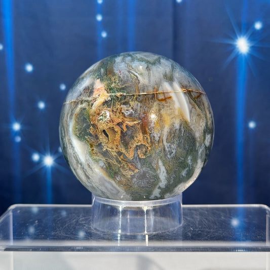 Moss Agate Sphere – 0.621 kg