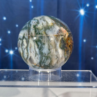 Moss Agate Sphere – 0.621 kg