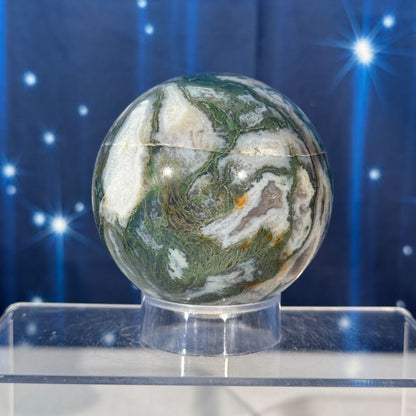 Moss Agate Sphere – 0.621 kg