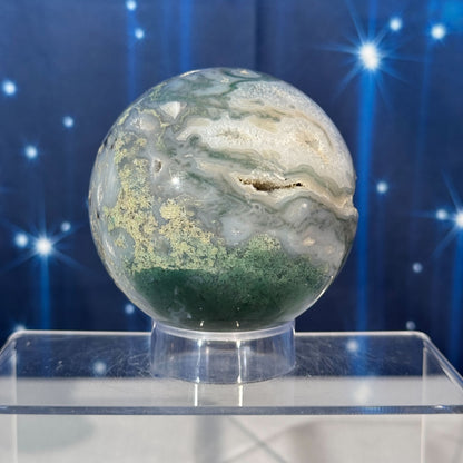 Moss Agate Sphere – 0.777 kg