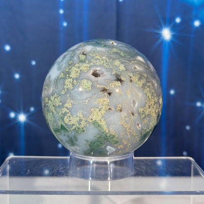 Moss Agate Sphere – 0.777 kg