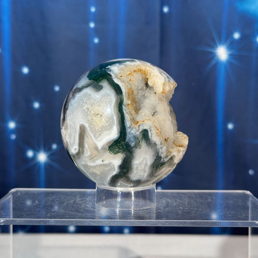 Moss Agate Sphere – 0.405 kg