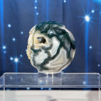 Moss Agate Sphere – 0.405 kg