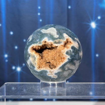 Moss Agate Sphere – 0.502 kg
