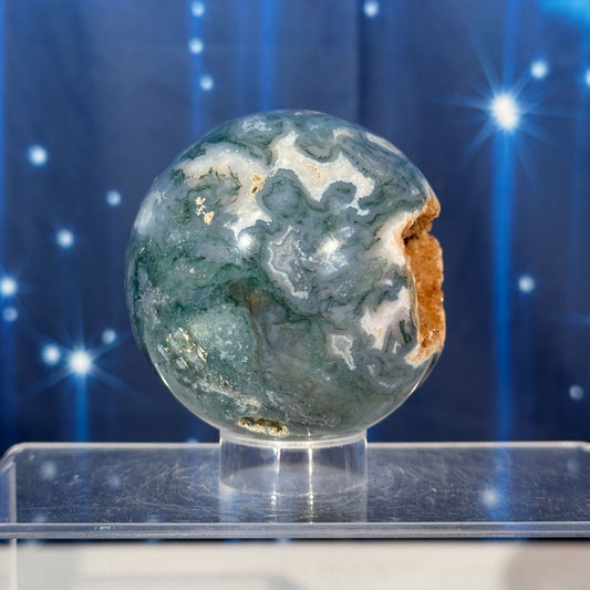 Moss Agate Sphere – 0.502 kg