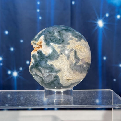 Moss Agate Sphere – 0.502 kg
