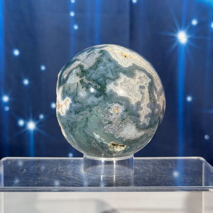 Moss Agate Sphere – 0.502 kg