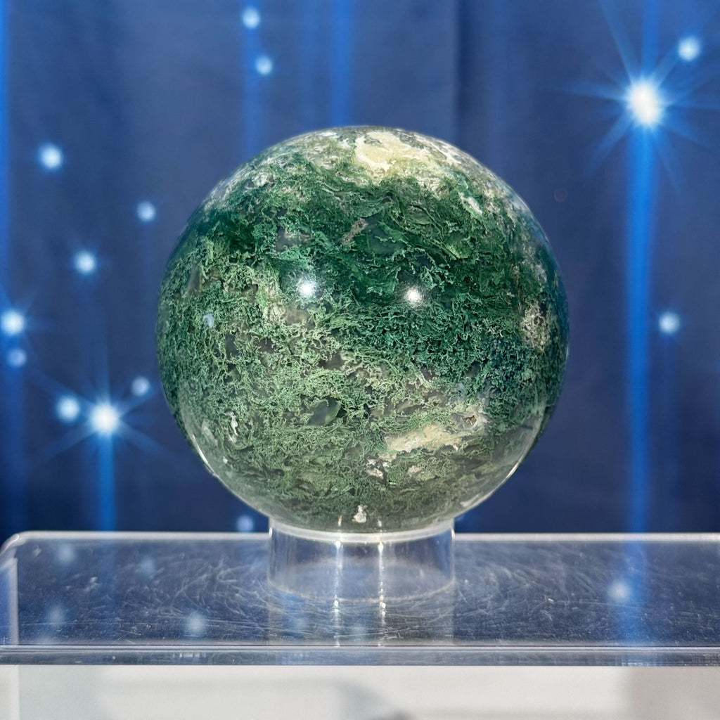 Moss Agate Sphere – 0.476 kg