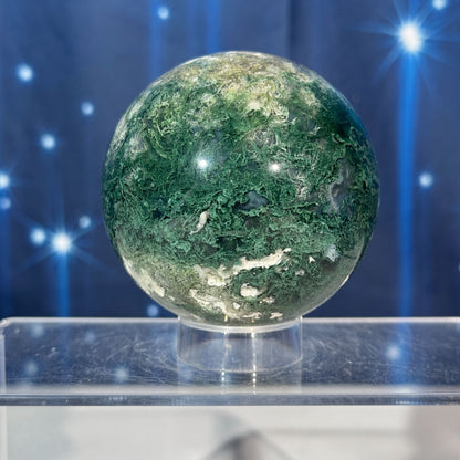 Moss Agate Sphere – 0.476 kg