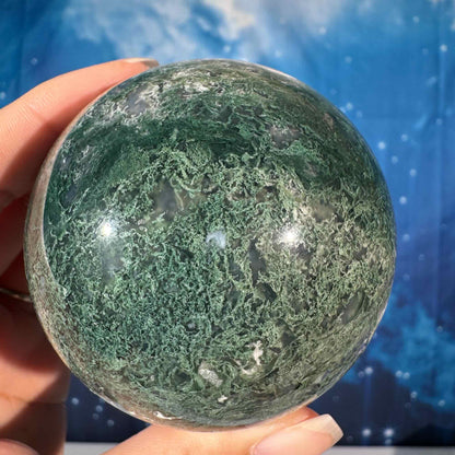 Moss Agate Sphere – 0.476 kg