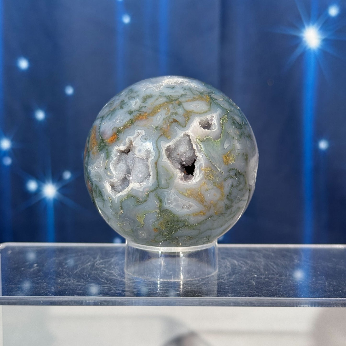 Moss Agate Sphere – 0.295 kg