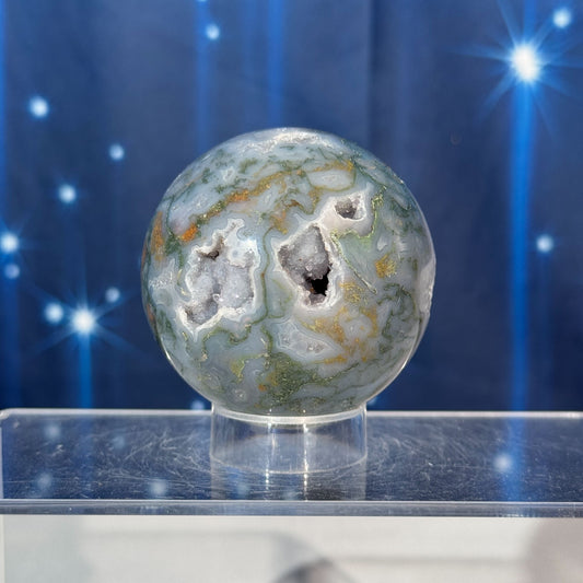 Moss Agate Sphere – 0.295 kg