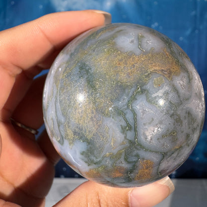 Moss Agate Sphere – 0.295 kg