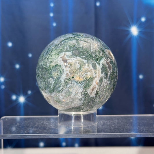 Moss Agate Sphere – 0.420 kg
