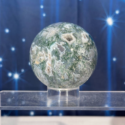 Moss Agate Sphere – 0.420 kg