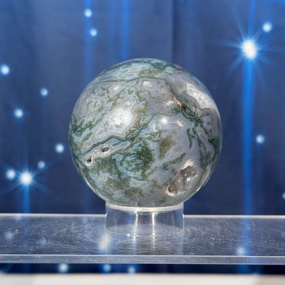 Moss Agate Sphere – 0.337 kg