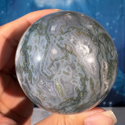 Moss Agate Sphere – 0.337 kg