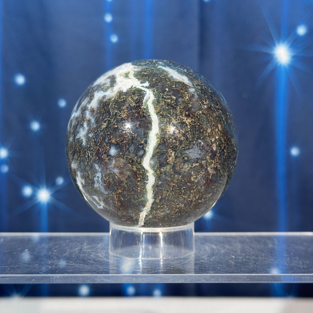 Moss Agate Sphere – 0.377 kg
