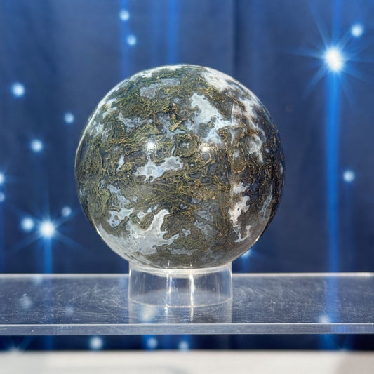 Moss Agate Sphere – 0.377 kg