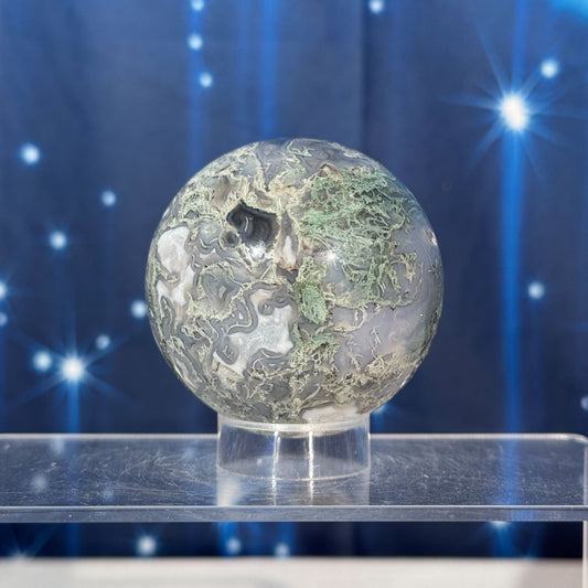 Moss Agate Sphere – 0.326 kg