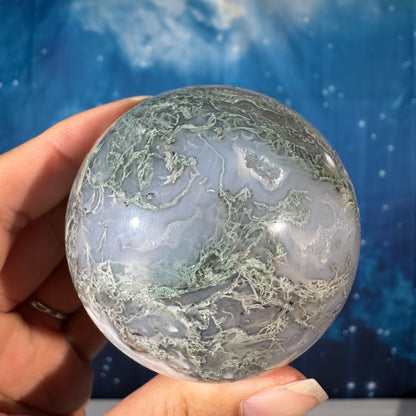 Moss Agate Sphere – 0.326 kg