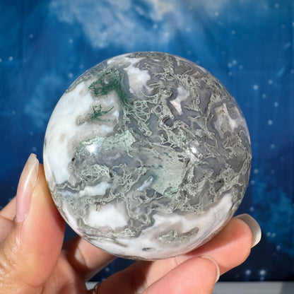 Moss Agate Sphere – 0.326 kg