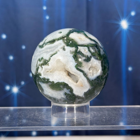 Moss Agate Sphere – 0.369 kg