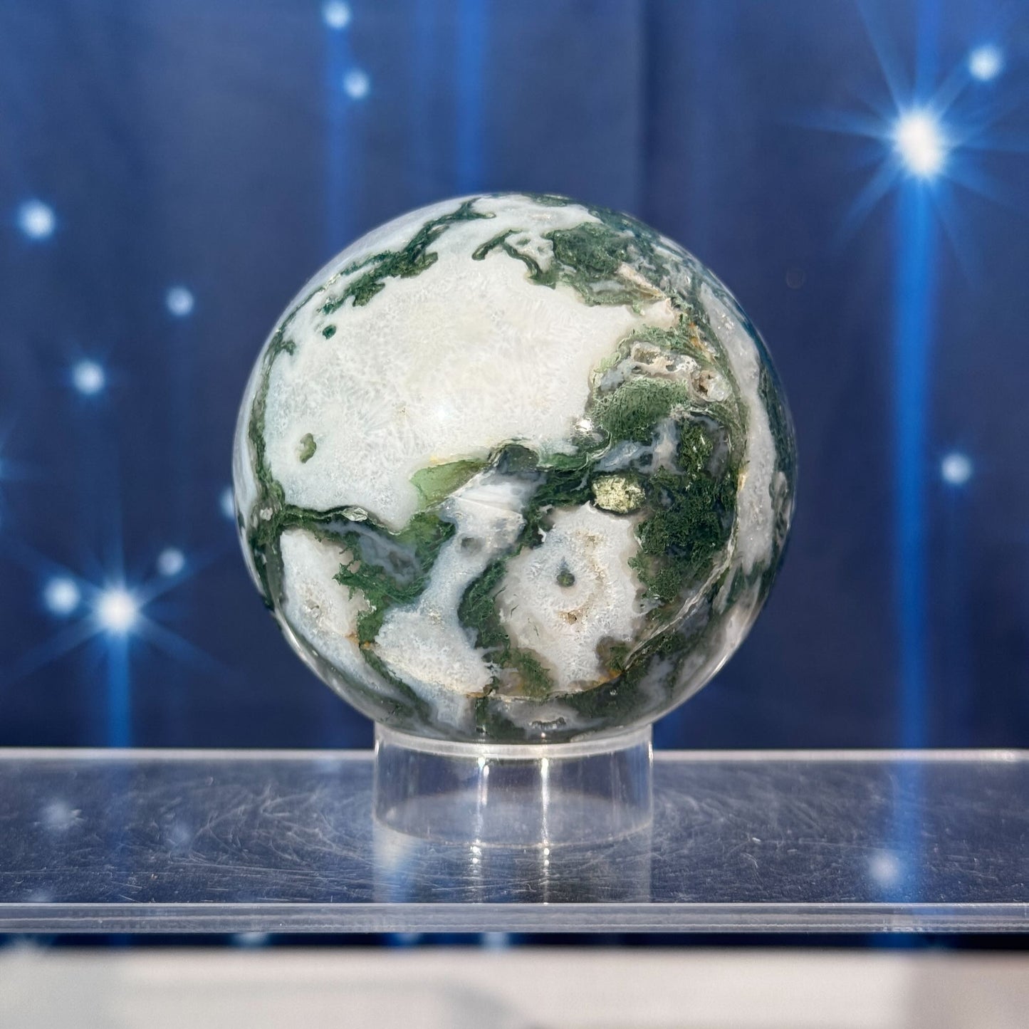 Moss Agate Sphere – 0.369 kg