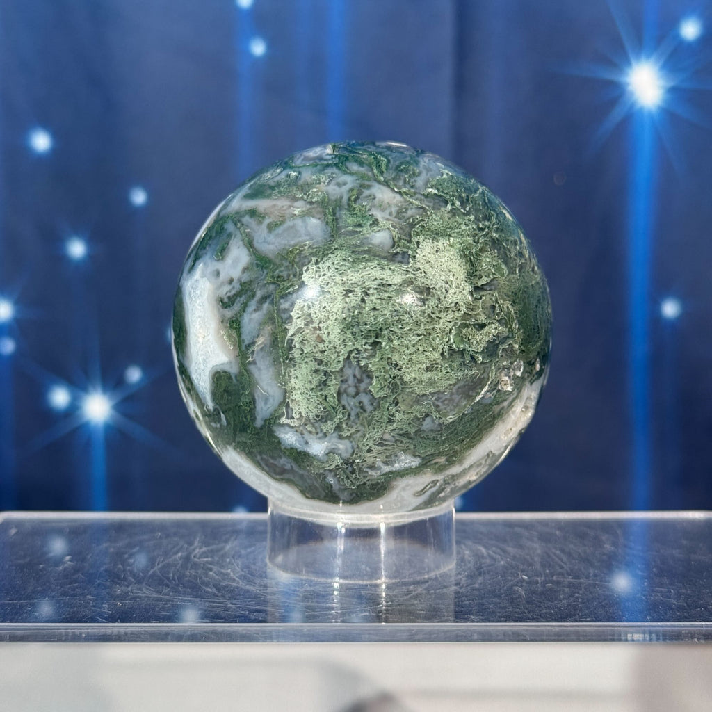 Moss Agate Sphere – 0.369 kg