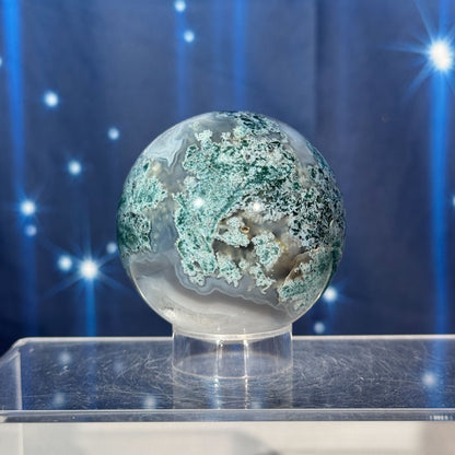 Moss Agate Sphere – 0.301 kg