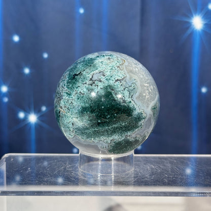 Moss Agate Sphere – 0.301 kg